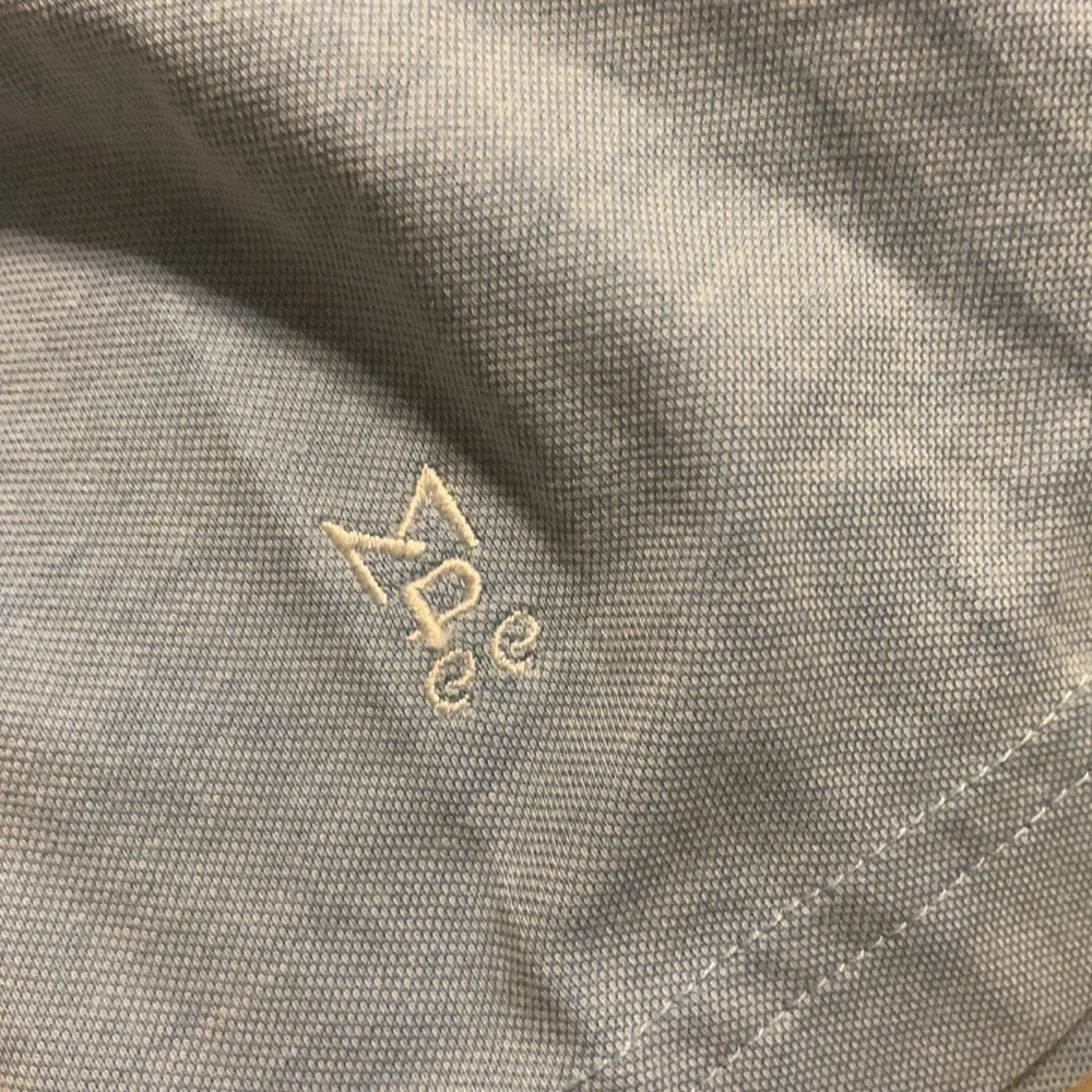 Peter Millar Solid Blue Golf Polo Shirt L logo embroidered - Picture 3 of 5
